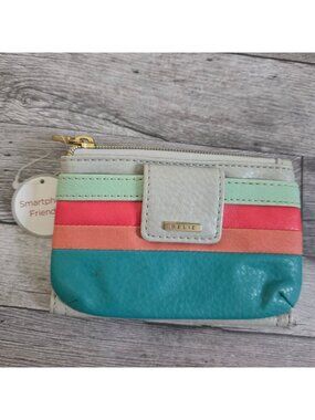 Relic Smartphone Friendly Wallet With Multicolor Stripes & Zipper Closure